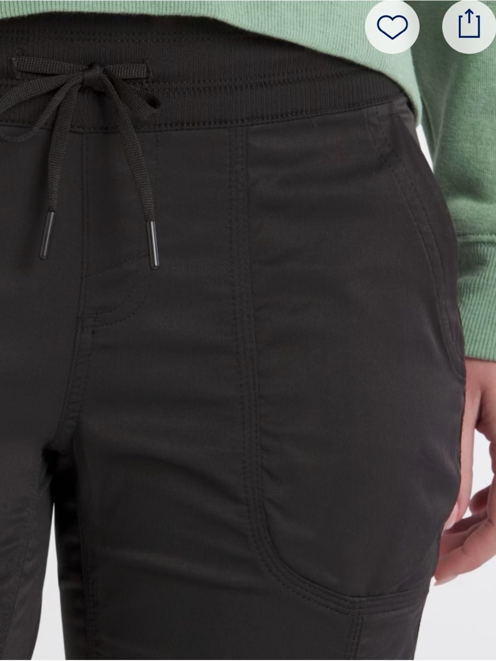 The North Face Cropped Drawstring Cargo Pants - Black - Picture 4 of 4